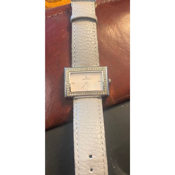 Women's Anne Klein Watch, Silver Tone with Rhinestone Accents, Pink MOP Face - Picture 1 of 3